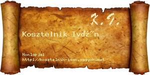 Kosztelnik Iván névjegykártya