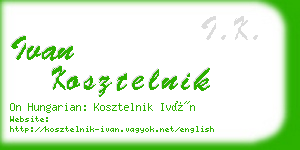 ivan kosztelnik business card